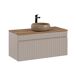 Conjunto mueble lavabo individual y columna Zelie 100 Conjunto mueble lavabo individual y columna Zelie 100 Beige