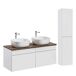 Conjunto mueble doble lavabo y columna Zelie 120 Conjunto mueble doble lavabo y columna Zelie 120 Blanco