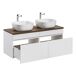 Conjunto mueble doble lavabo y columna Zelie 120 Conjunto mueble doble lavabo y columna Zelie 120 Blanco