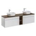Conjunto mueble lavabo doble 2 nichos y columna Zelie 180 Conjunto mueble lavabo doble 2 nichos y columna Zelie 180 Blanco