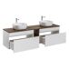 Conjunto mueble lavabo doble 2 nichos y columna Zelie 180 Conjunto mueble lavabo doble 2 nichos y columna Zelie 180 Blanco