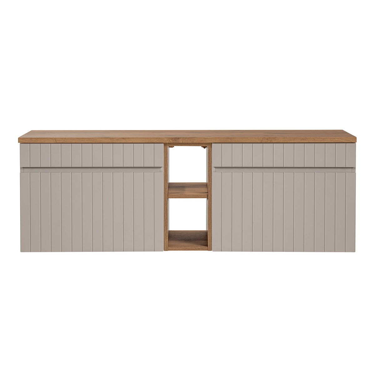 Mueble bajo lavabo 140 cm 2 nichos zelie cachemira y madera