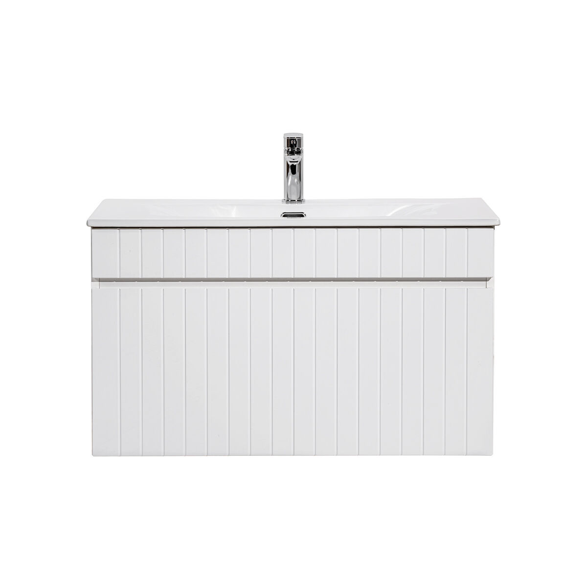 Mueble lavabo individual encastrado 80cm zelie blanco