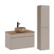 Conjunto mueble lavabo individual y columna Zelie 80 Conjunto mueble lavabo individual y columna Zelie 80 Beige