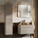 Conjunto mueble lavabo individual y columna Zelie 80 Conjunto mueble lavabo individual y columna Zelie 80 Beige