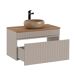 Conjunto mueble lavabo individual y columna Zelie 80 Conjunto mueble lavabo individual y columna Zelie 80 Beige