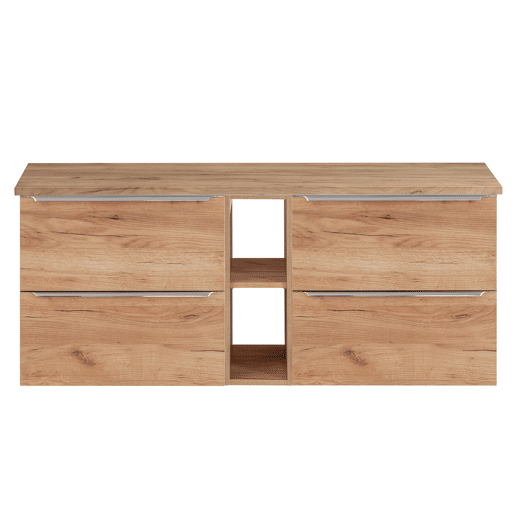 Móvel sob lavatório 140cm 2 nichos April Madeira