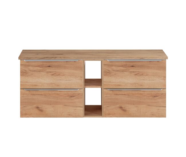 Mueble bajo lavabo 140 cm 2 nichos april madera
