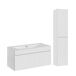 Conjunto mueble lavabo individual encastrable de y columna Zelie 100 Conjunto mueble lavabo individual encastrable de y columna Zelie 100 Beige