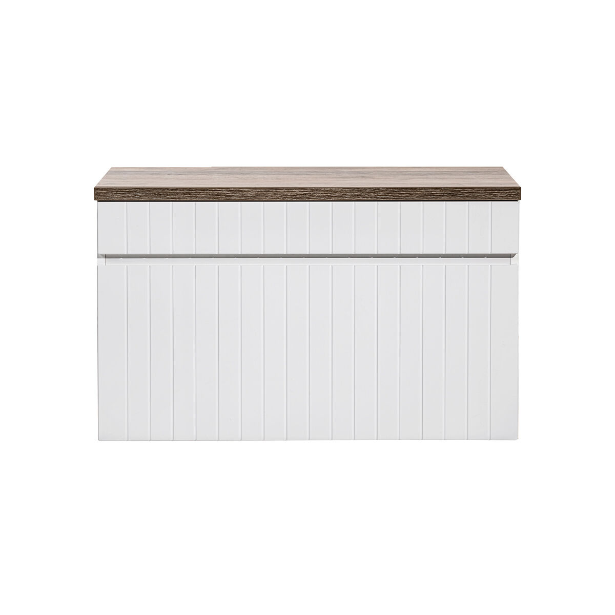 Mueble bajo lavabo 80cm y encimera zelie blanco y madera