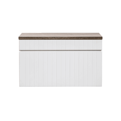 Móvel de toucador Zelie 80cm branco e madeira