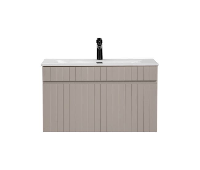 Mueble lavabo individual encastrado 80 cm zelie cachemira