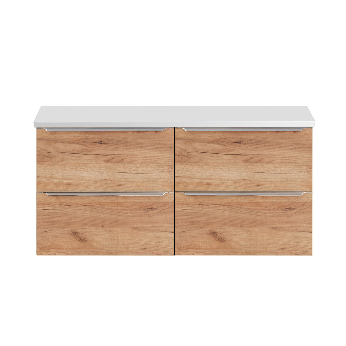 Mueble bajo lavabo 120 cm y encimera april madera y blanco