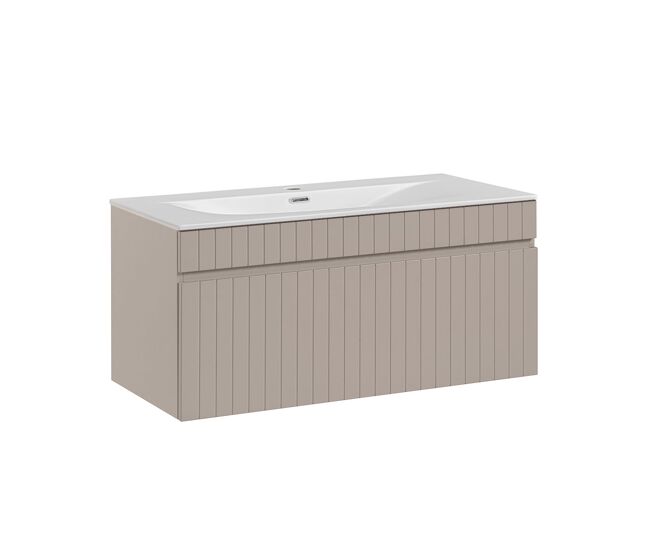 Mueble lavabo individual encastrado Zelie 100
