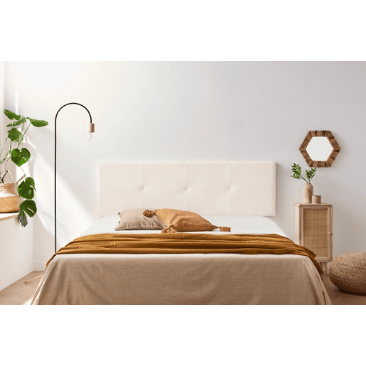 Cabeceira Estofada ALTEA Aqualine 210x50x5 cm - BEGE - Moonia
