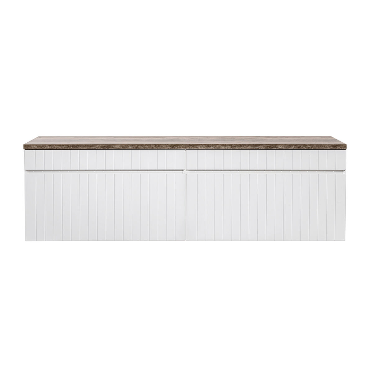 Mueble bajo lavabo 160cm y encimera zelie blanco y madera