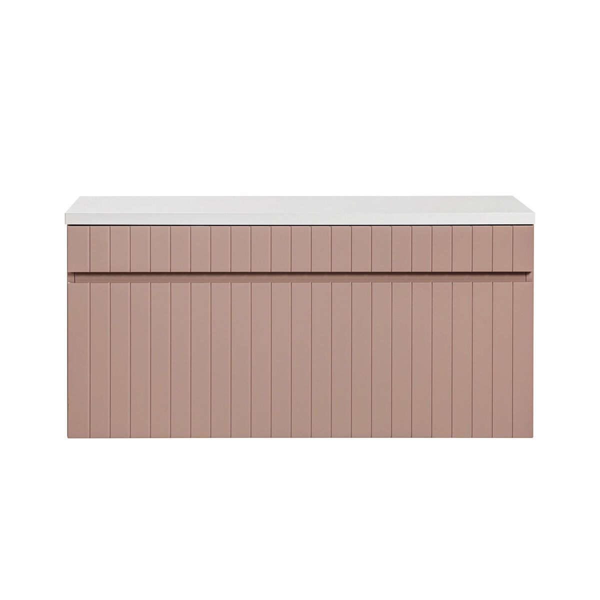 Mueble bajo lavabo 100 cm encimera zelie rosado y blanco