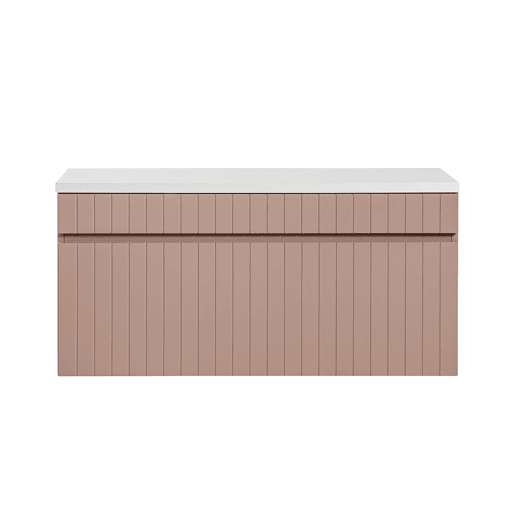 Móvel de toucador Zelie 100cm rosa e branco