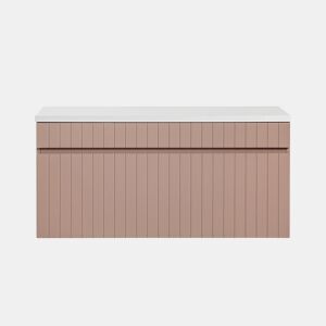Móvel de toucador Zelie 100cm rosa e branco