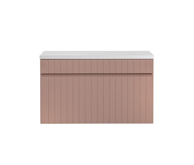 Mueble bajo lavabo 80cm y encimera zelie rosado y blanco