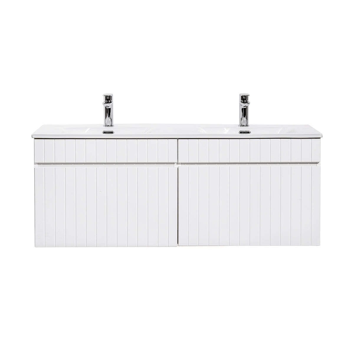 Mueble doble lavabo encastrado 120cm zelie blanco
