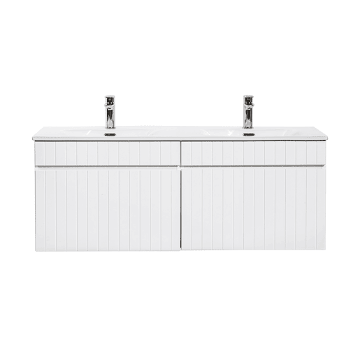 Móvel lavatório duplo Zelie branco 120cm