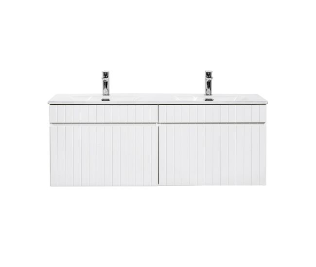 Mueble doble lavabo encastrado 120cm zelie blanco