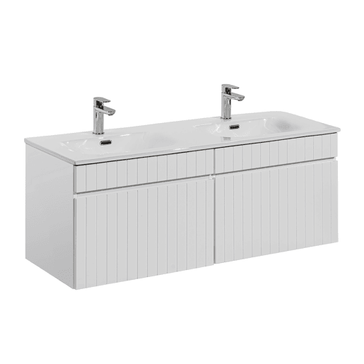 Móvel lavatório duplo Zelie branco 120cm