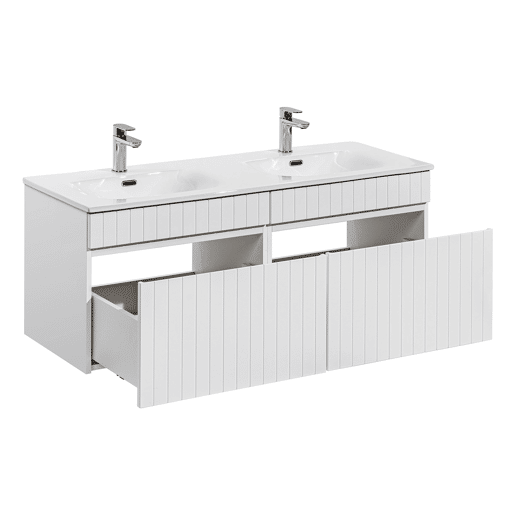 Móvel lavatório duplo Zelie branco 120cm