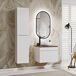 Conjunto mueble lavabo individual redondo y columna Zelie Conjunto mueble lavabo individual redondo y columna Zelie Blanco