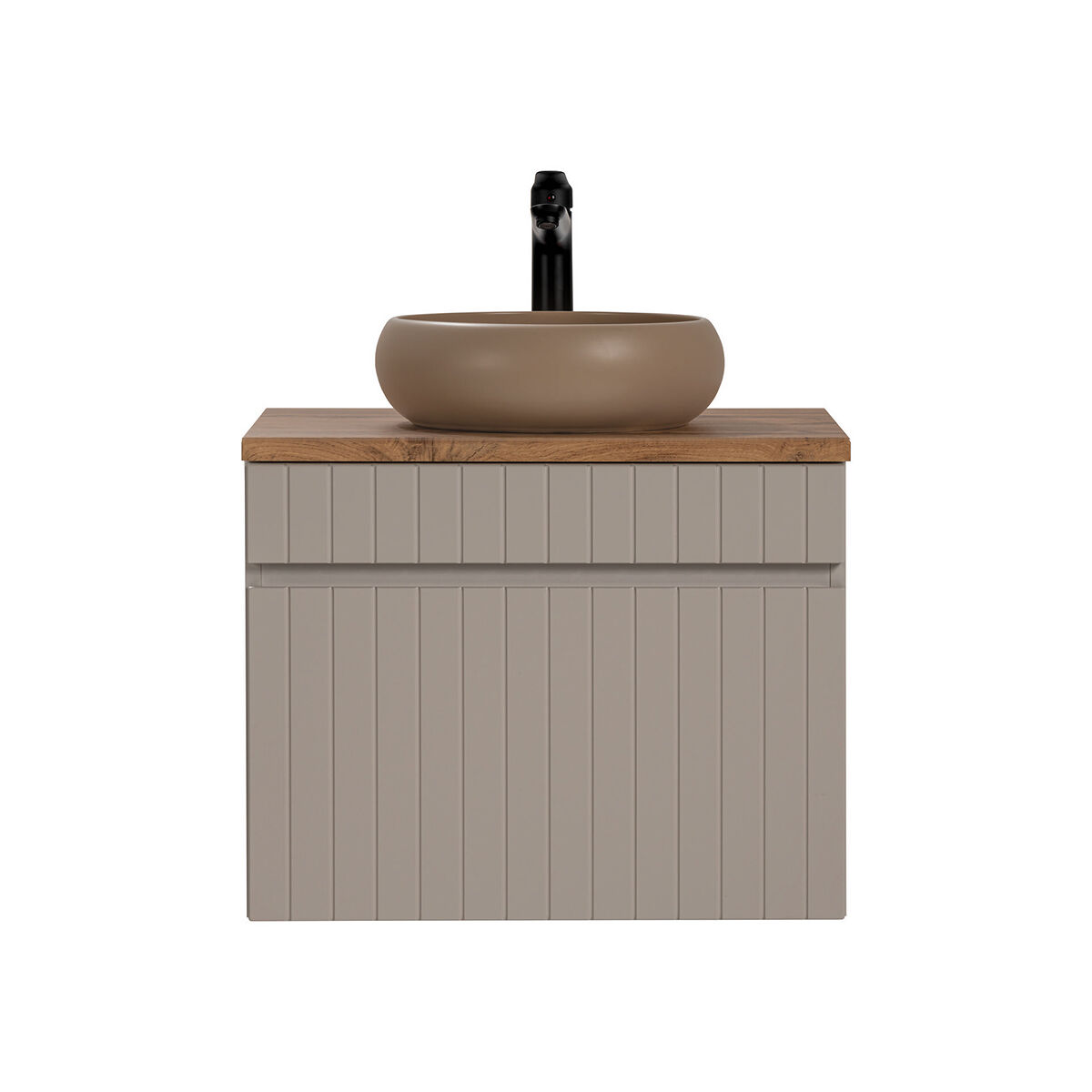 Mueble lavabo individual 60cm zelie cachemira y madera