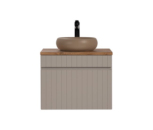 Mueble lavabo individual 60cm zelie cachemira y madera