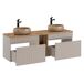 Conjunto mueble lavabo doble 2 nichos y columna Zelie Conjunto mueble lavabo doble 2 nichos y columna Zelie Beige