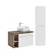 Conjunto mueble lavabo individual 2 nichos y columna Zelie 80 Conjunto mueble lavabo individual 2 nichos y columna Zelie 80 Blanco