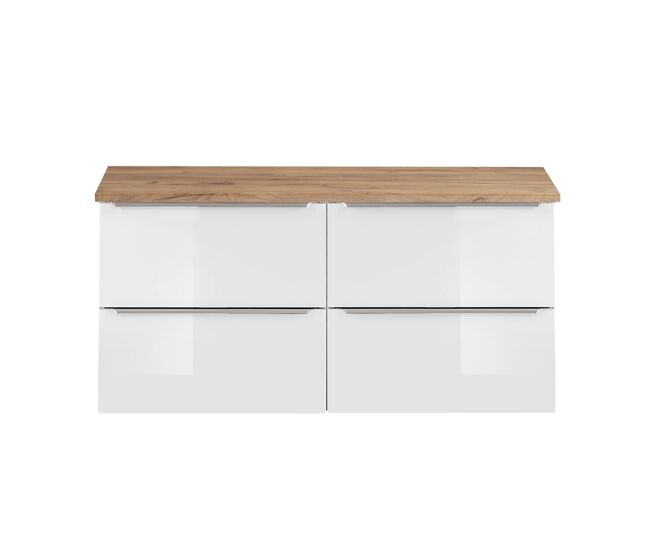 Mueble bajo lavabo 120cm april blanco y madera