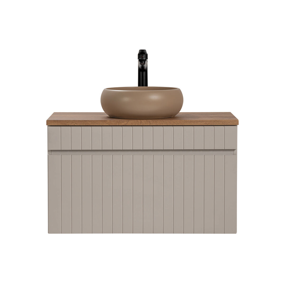 Mueble lavabo individual 80cm zelie cachemira y madera
