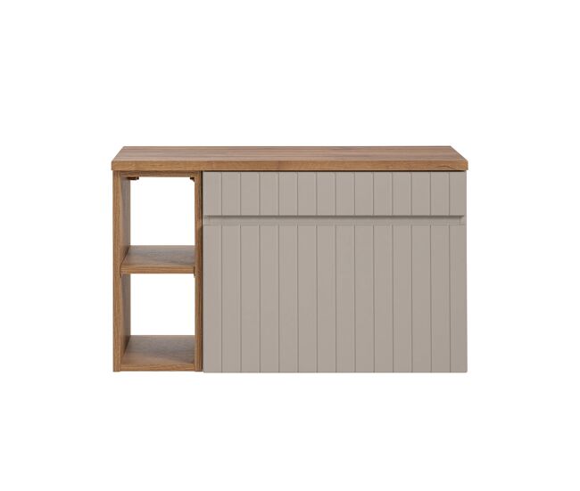Mueble bajo lavabo 80cm 2 nichos zelie cachemira y madera