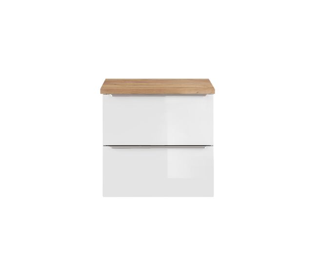 Mueble bajo lavabo april 60cm blanco y madera