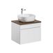 Conjunto mueble lavabo individual y columna Zelie 60 Conjunto mueble lavabo individual y columna Zelie 60 Blanco