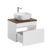 Conjunto mueble lavabo individual y columna Zelie 60 Conjunto mueble lavabo individual y columna Zelie 60 Blanco