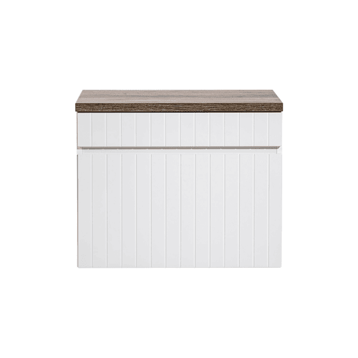 Móvel de toucador Zelie branco e madeira 60cm com tampo