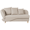 Beliani Chaise longue à esquerda Linho sintético MERI
