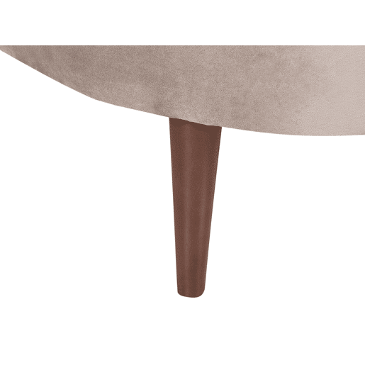Chaise longue à direita CHAUMONT Veludo Taupe