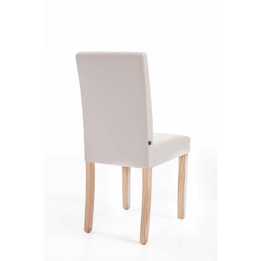 Silla de comedor Ina Simil cuero Crema 47X41X91 cm