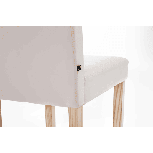Silla de comedor Ina Simil cuero Crema 47X41X91 cm