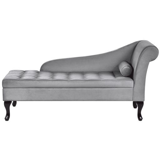 Beliani Chaise longue à direita Veludo PESSAC
