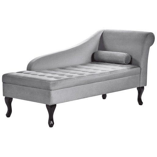 Beliani Chaise longue à direita Veludo PESSAC
