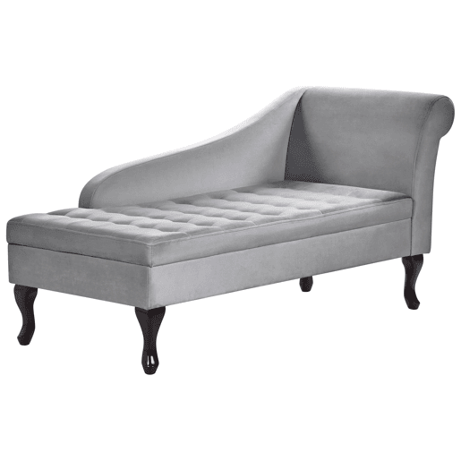 Beliani Chaise longue à direita Veludo PESSAC