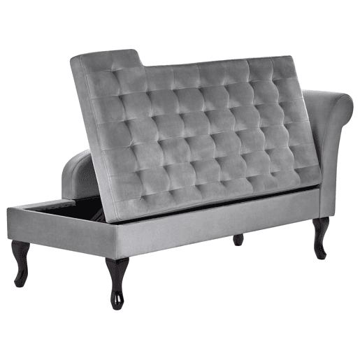 Beliani Chaise longue à direita Veludo PESSAC