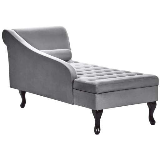 Beliani Chaise longue à direita Veludo PESSAC